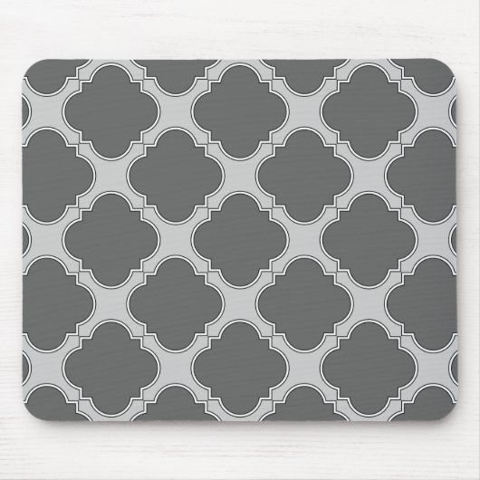 Quatrefolie in Grautönen Mousepad (Vorne)