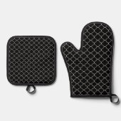 Quatrefolie Ofenhandschuh & Topflappen-Set (Vorderseite)