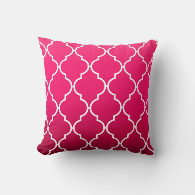 Quatrefolie Ombre Geometrie| Fuschia Kissen (Vorderseite)
