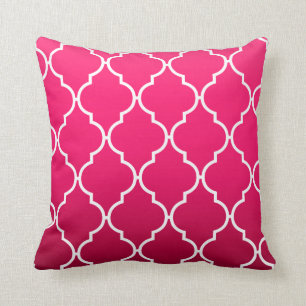 Quatrefolie Ombre Geometrie Fuschia Kissen