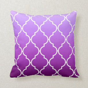 Quatrefolie Ombre Geometrie lila Kissen