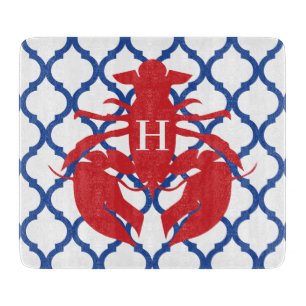 Quatrefolien-Hummer-Monogramm-Schneidplatte Schneidebrett