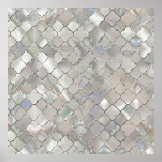 Quatrefolien Marokkanische Mustermutter von Pearl Poster (Vorne)