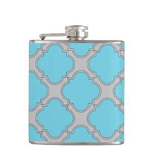 Quatrefolienblau und grau flachmann