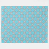 Quatrefolienblau und grau fleecedecke (Vorderseite (Horizontal))