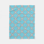 Quatrefolienblau und grau fleecedecke (Vorderseite)