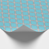 Quatrefolienblau und grau geschenkpapier (Ecke)