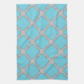 Quatrefolienblau und grau geschirrtuch (Vertikal)
