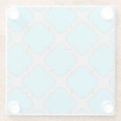 Quatrefolienblau und grau glasuntersetzer (Rückseite)