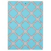 Quatrefolienblau und grau klemmbrett (Rückseite)