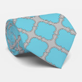 Quatrefolienblau und grau krawatte (Gerollt)