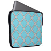 Quatrefolienblau und grau laptopschutzhülle (Vorne Rechts)