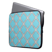 Quatrefolienblau und grau laptopschutzhülle (Vorderseite Links)