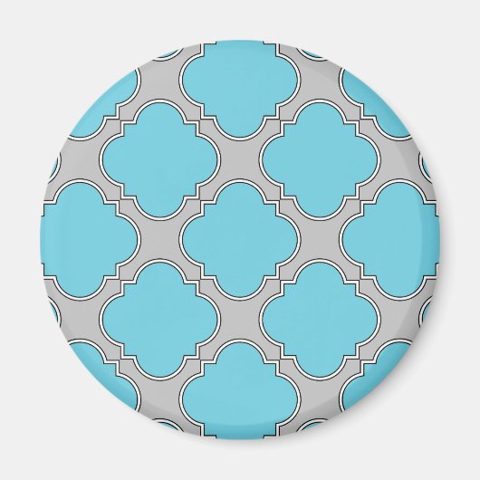 Quatrefolienblau und grau magnet (Vorne)