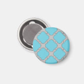 Quatrefolienblau und grau magnet (Vorderseite/Rückseite)