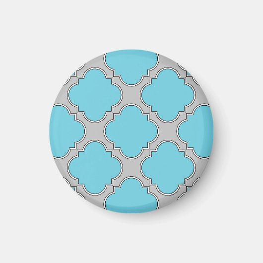 Quatrefolienblau und grau magnet (Vorne)