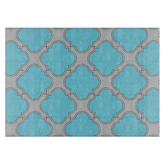 Quatrefolienblau und grau schneidebrett (Vorderseite)