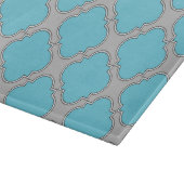 Quatrefolienblau und grau schneidebrett (Ecke)