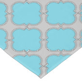 Quatrefolienblau und grau tischdecke (Schrägansicht)