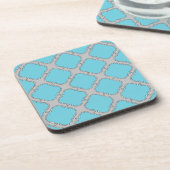 Quatrefolienblau und grau untersetzer (Linke Seite)