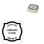Quatrefolienbuchungsplatte - Bibliothek Gummistempel (Stempel)