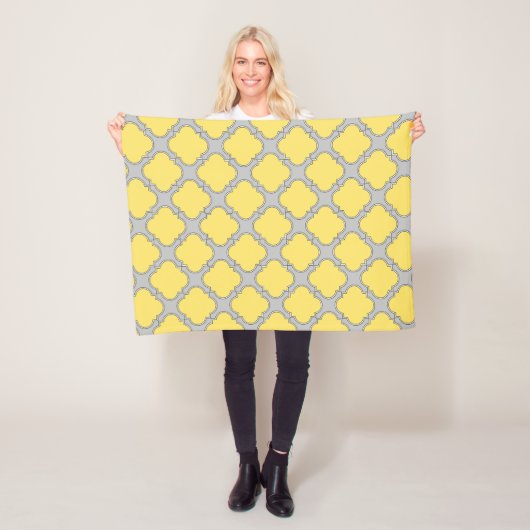 Quatrefoliengelb und grau fleecedecke (Beispiel)
