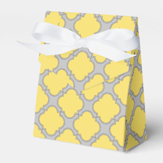 Quatrefoliengelb und grau geschenkschachtel (Vorderseite)