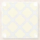 Quatrefoliengelb und grau glasuntersetzer (Rückseite)