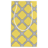 Quatrefoliengelb und grau kleine geschenktüte (Vorderseite)