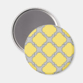 Quatrefoliengelb und grau magnet (Vorderseite/Rückseite)