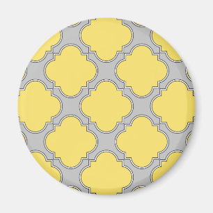 Quatrefoliengelb und grau magnet