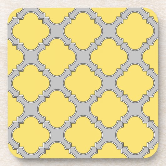 Quatrefoliengelb und grau untersetzer (Vorderseite)