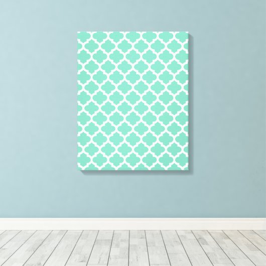 Quatrefoliengitter Trellis-Muster jeder Farbe Leinwanddruck (Insitu (Holzboden))