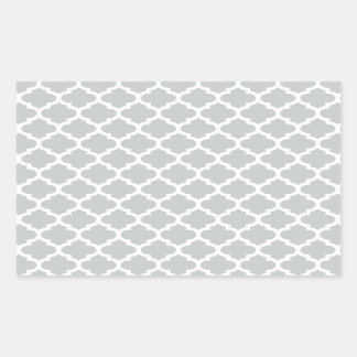 Quatrefoliengitter Trellis-Muster jeder Farbe Rechteckiger Aufkleber