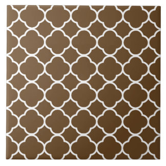 Quatrefolienmuster Brown Fliese