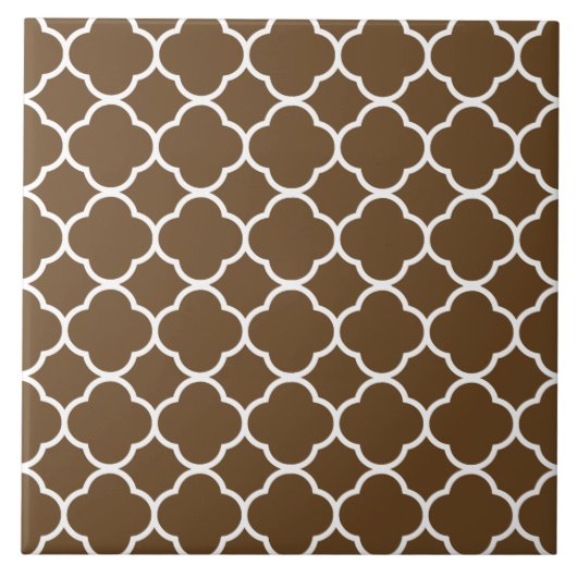 Quatrefolienmuster Brown Fliese (Vorderseite)