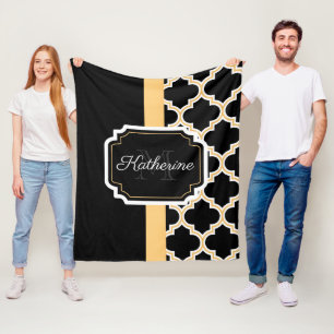 Quatrefolienmuster Fleecedecke