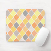 Quatrefolienmuster gelb, orange und grau mousepad (Mit Mouse)