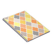 Quatrefolienmuster gelb, orange und grau notizblock (Rechte Seite)