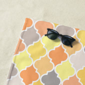 Quatrefolienmuster gelb, orange und grau strandtuch (Beispiel)
