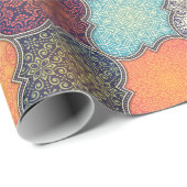 Quatrefolienmuster Geschenkpapier (Rolleneckpunkt)