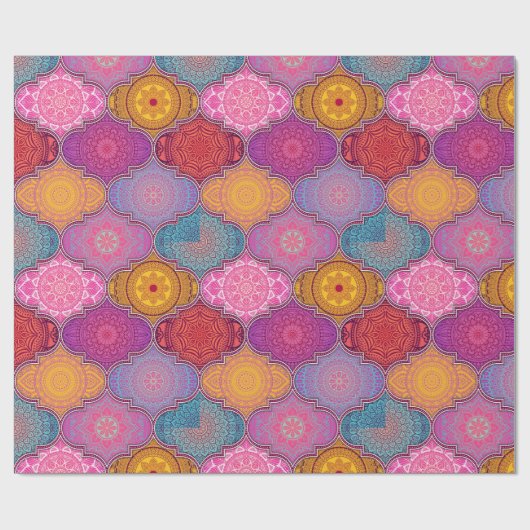 Quatrefolienmuster Geschenkpapier (Flach)