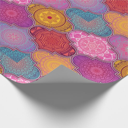 Quatrefolienmuster Geschenkpapier (Ecke)