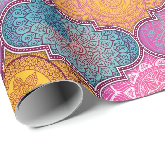 Quatrefolienmuster Geschenkpapier (Rolleneckpunkt)