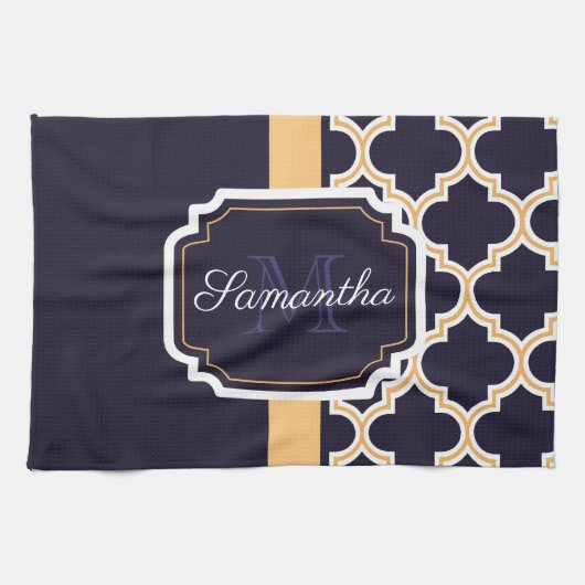 Quatrefolienmuster Geschirrtuch (Horizontal)