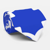 Quatrefolienmuster in Royal Blue Krawatte (Gerollt)