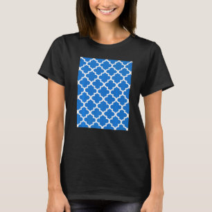 Quatrefolienmuster in weißer Kontur auf klassische T-Shirt
