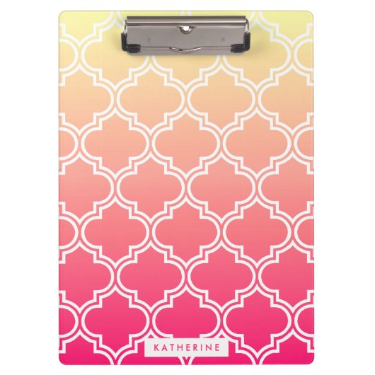 Quatrefolienmuster Klemmbrett (Vorderseite)