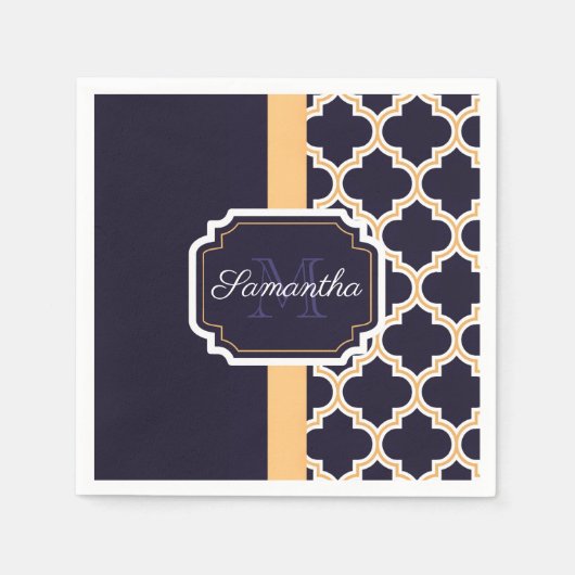 Quatrefolienmuster Serviette (Vorderseite)