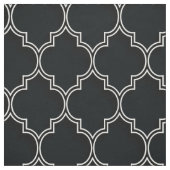 Quatrefolienweiß auf schwarz stoff (Muster)